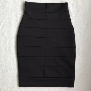 Windsor Black Stretch Soft Pencil Skirt Lined